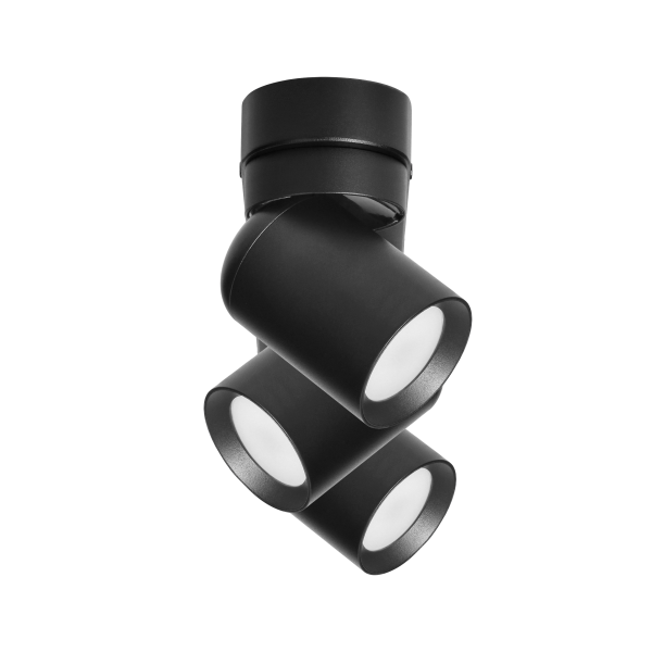 MALTA SP 3, wall and ceiling light, GU10 max. 3x12W, IP20, black